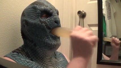 Latex Lizard Mask Sucking Dildo Gay Porn XHamster