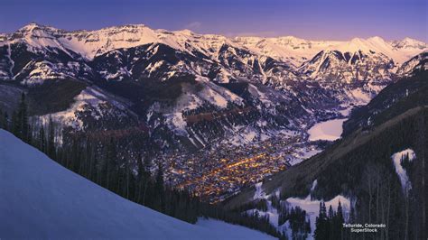 Telluride Colorado Landscape Dusk Mountains