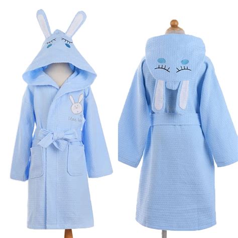 Children Hooded Bathrobe Kids Boys Girls Cotton Lovely Bath Robes Dressing Gown Kids Homewear ...