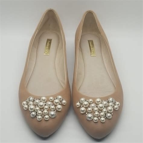 Louise Et Cie Shoes Louise Et Cie Nude Colored Flats With Pearl Detail Poshmark