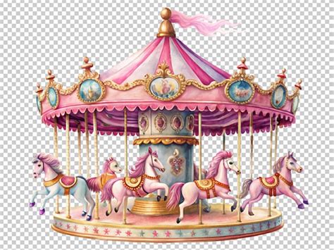 Premium Psd Cute Carousel Cartoon