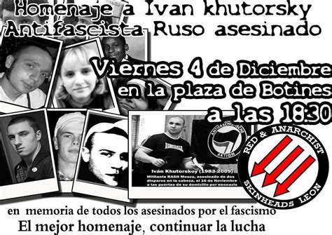 Coordinadora Antifascista De León [leÓn] Homenaje A Ivan Khutorsky El