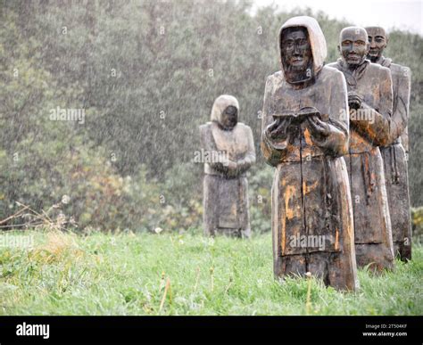 Life Size Carved Wooden Sculptures Of The Monks Of Meaux Hull East