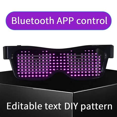 Leadleds Customizable Bluetooth Led Glasses Display Messages Animatio