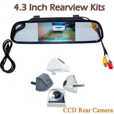 Kit de cámara de visión trasera para coche Monitor TFT LCD de 4 3