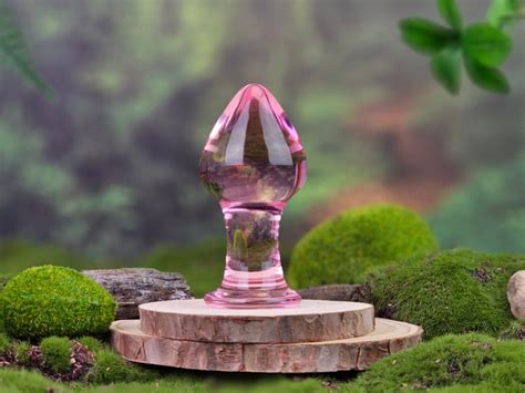 Pink Glass Sensual Anal Play Butt Plug Beginner Anal Sex Toys Etsy