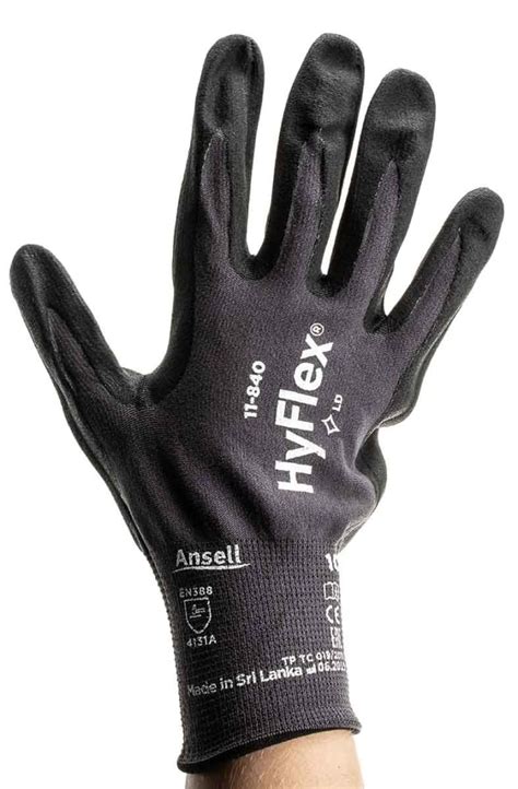 11840100 Ansell Ansell HyFlex 11 840 Grey Nylon Spandex General