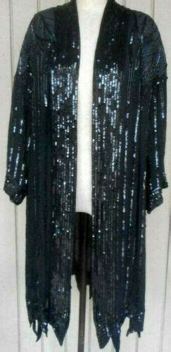 VINTAGE 70s 80s JUDITH ANN HEAVILY BEADED SEQUIN BLAC Gem