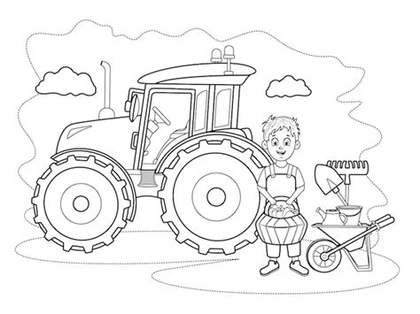 Coloring Pages For Farm Tools