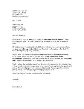 How To Write A Counter Offer Letter For Insurance Settlement