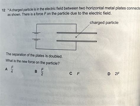 Solved 12 A Charged Particle Is In The Electric Field