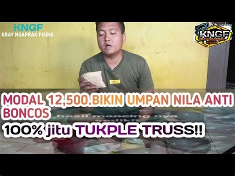 MODAL 12500 BIKIN UMPAN NILA ANTI BONCOS 100 ANTI BONCOS Mancingmania