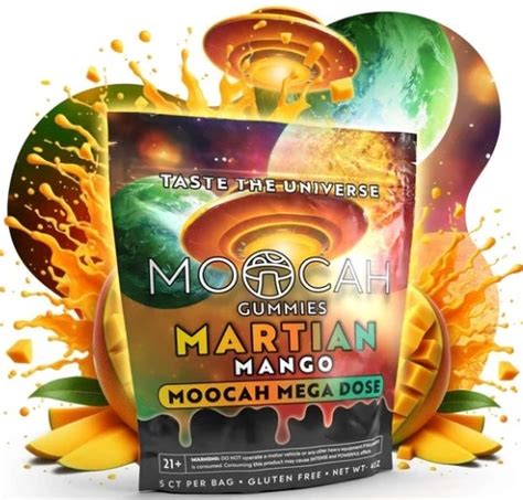 Moocah Mushroom Gummies Martian Mango Mega Dose 11000mg 5ct She Buds