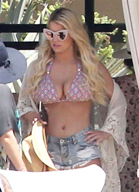 Jessica Simpson In Bikini Top And Shorts In Cabo San Lucas GotCeleb