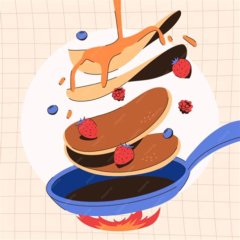 Premium Vector | Flat pancake day illustration
