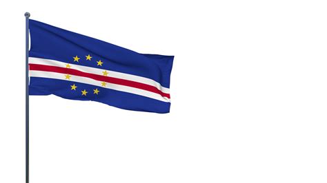 Cape Verde Flag Waving In The Wind 3D Rendering National Day