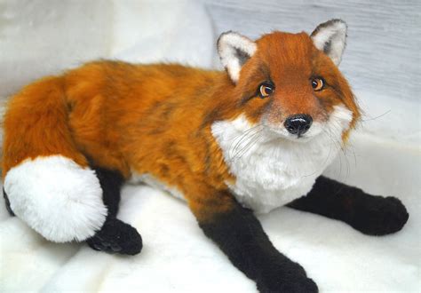 Realistic Fox Toy Soft Plush Present for myself Gift for | Etsy