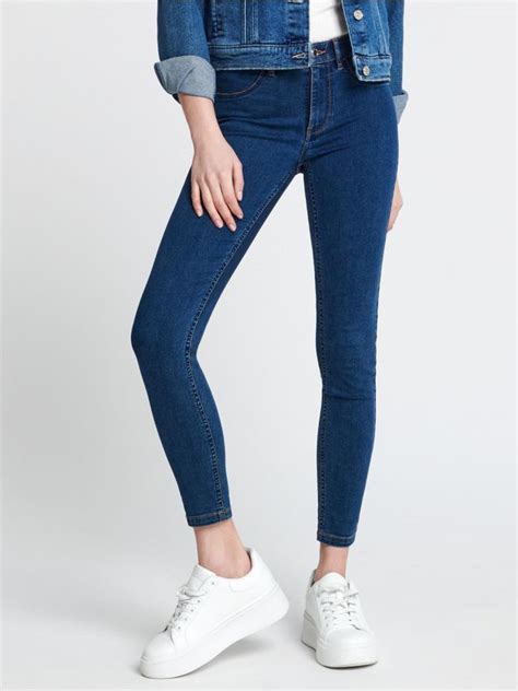 Jeans Im Skinny Fit Mit Mittlerer Leibh He Farbe Navy Sinsay B J