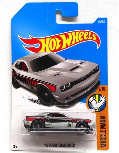 駿河屋 DODGE CHALLENGER シルバーブラックレッド Hot Wheels MUSCLE MANIA