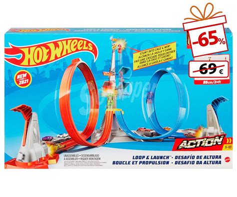 Hot Wheels Pista De Coches Desaf O De Altura Con Looping Y Lanzador