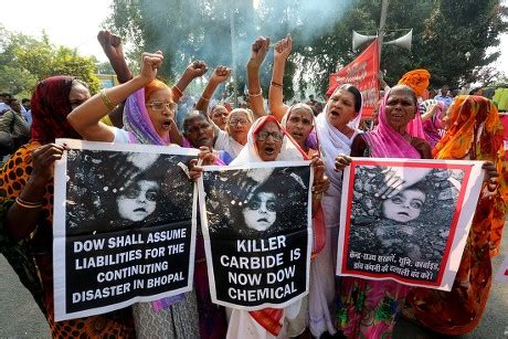 Survivors Relatives Bhopal Gas Tragedy Victims Editorial Stock Photo