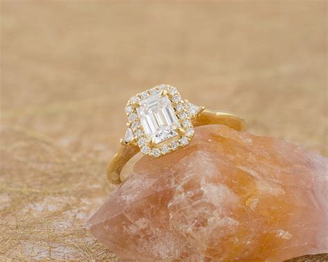 Emerald Cut Diamond Halo Engagement Ring Arden Jewelers