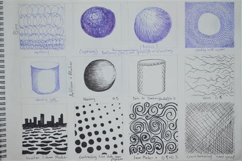 mark making techniques  drawing