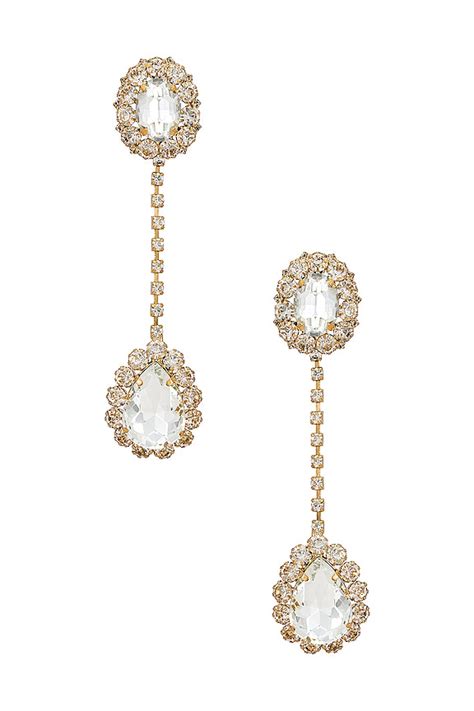 8 Other Reasons Crystal Drop Earrings In Gold Revolve