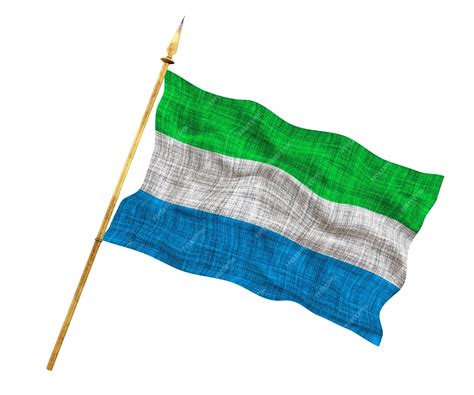 Premium Photo | National flag of Sierra Leone Background with flag of