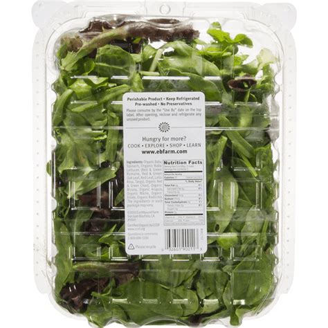 Earthbound Farm Organic Half Half Baby Spinach And Spring Mix 5 Oz