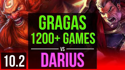 GRAGAS Vs DARIUS TOP 1200 Games 3 Early Solo Kills TR