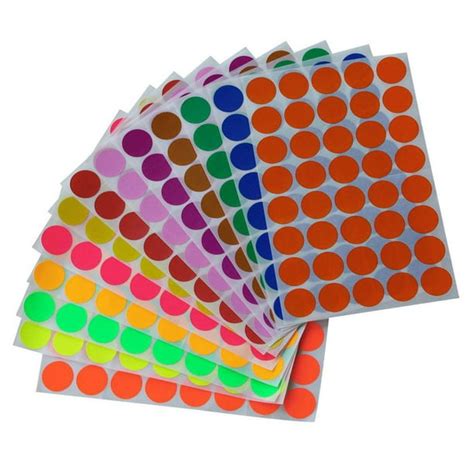 Colored dots stickers 3/4" inch, 13 Colors Sticker Dot 19mm 3/4 inch ...