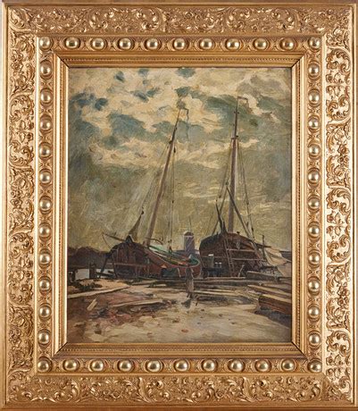 oidentifierad konstnaer marine motif oil  canvas unsigned art