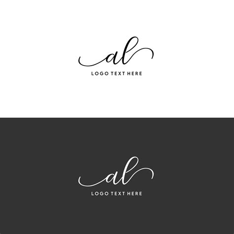 al initials letter logo al signature al monogram al initials