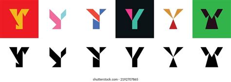 Set Letter Y Icon Design Template Stock Vector Royalty Free