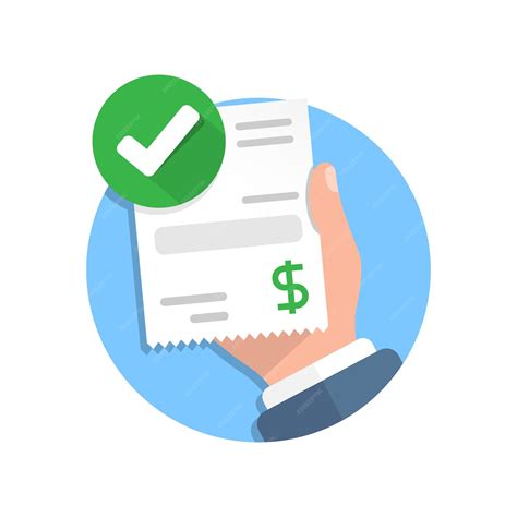 Ilustración de pago en mano de éxito en estilo plano Ilustración de