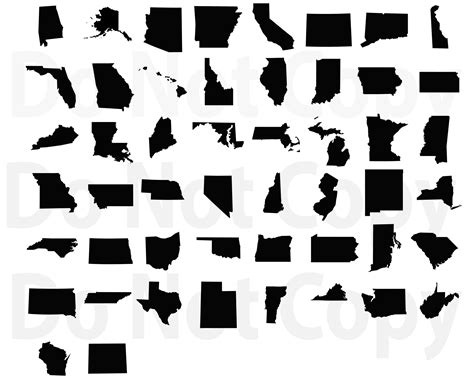 States Svg Bundle Outline United States Maps Svg Usa Etsy Images