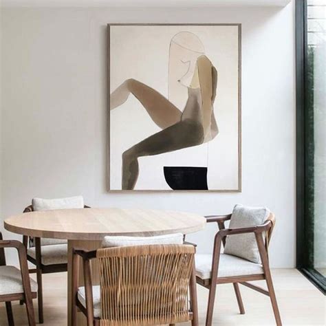 Dropship Large Abstract Naked Woman Canvas Wall Art Original Female Figure Oil Painting On