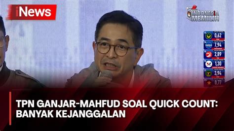 Tanggapi Hasil Quick Count TPN Ganjar Mahfud Banyak Kejanggalan Dan