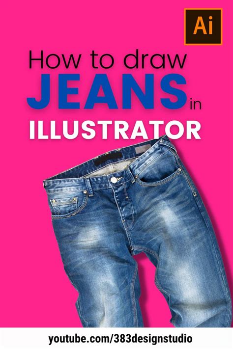 Drawing Jeans Sketches In Illustrator For Fashion Design Jeans Drawing Digital Fashion