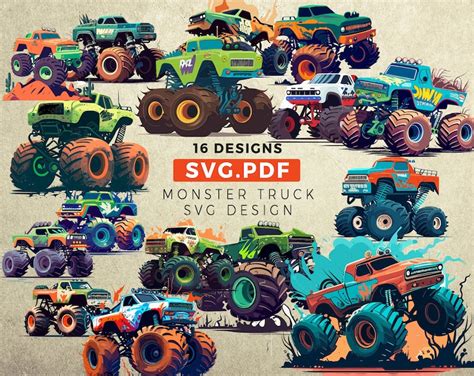 Monster Truck Clipart Truck Svg Monster Truck Svg Truck Clipart