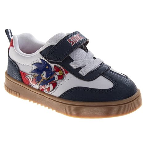 sega sonic  hedgehog boys sneakers toddler  kids navy white
