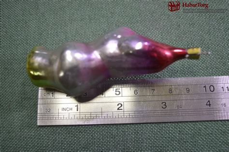 Купить Елочная стеклянная игрушка "Гном в колпаке". Стекло, подвес ...