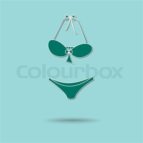 Bikini Grafik Badebekleidung Stock Vektor Colourbox