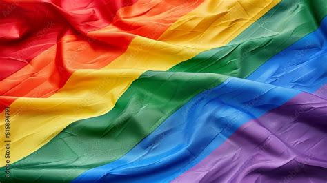 Pride Day LGBTQ Community Lesbian Gay Bisexual Transgender And Queer Lgbt Banner Waving