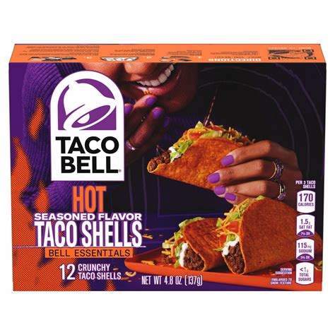 Taco Bell Hot Crunchy Seasoned Flavor Taco Shells 12 Ct 60 Off