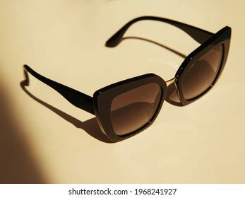 Brown Sunglasses On Nude Background Stock Photo Shutterstock