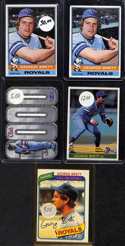 Lot Detail Lot Of 100 George Brett Cards From 1975 1990s