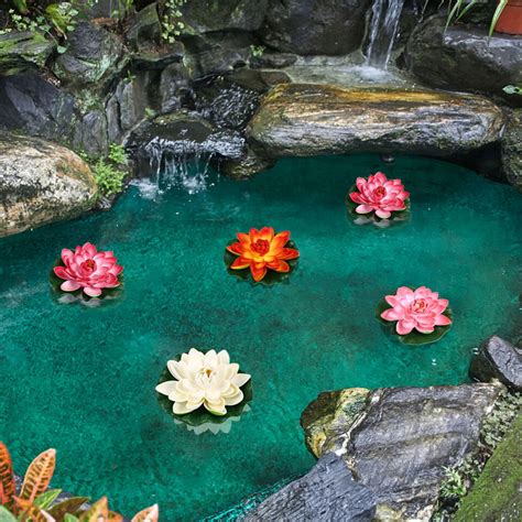 Artificial Flower Water Lily Pads Ornaments Plant Floating Wedding EBay