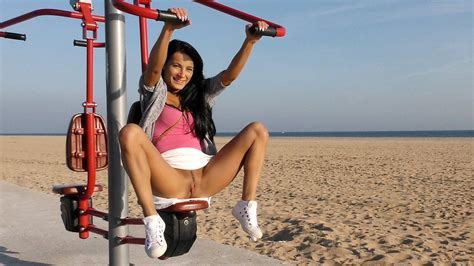 Pornstar Follow Me Around Barcelona As I Flash On The Beach European Porn Feat Lexi Dona